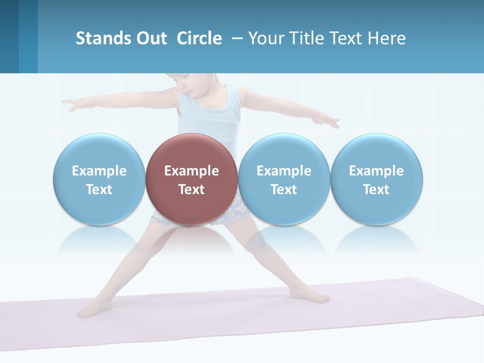 A Little Girl Doing A Yoga Pose On A Mat PowerPoint Template