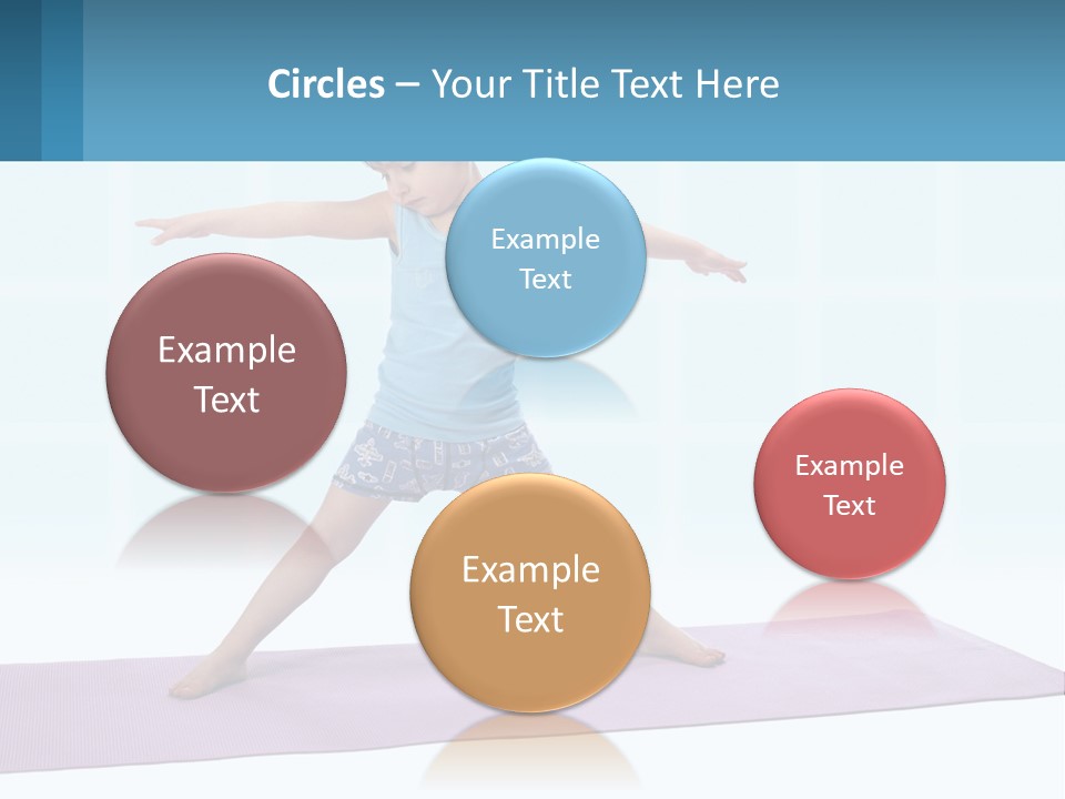 A Little Girl Doing A Yoga Pose On A Mat PowerPoint Template