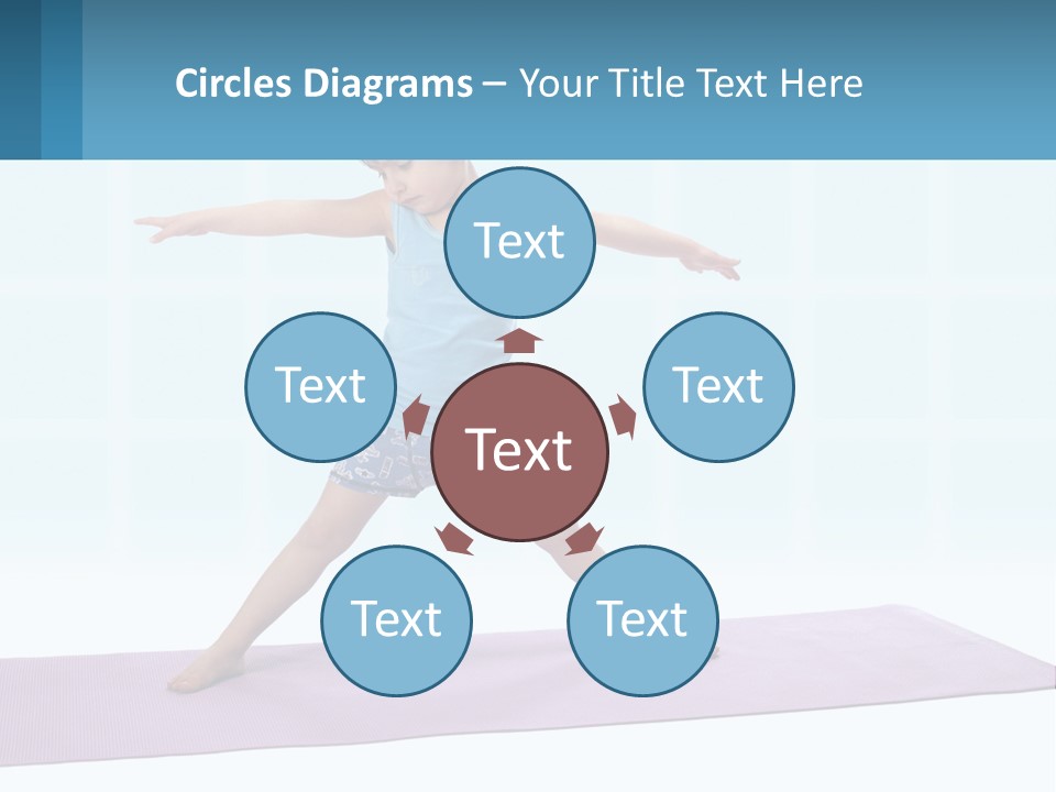 A Little Girl Doing A Yoga Pose On A Mat PowerPoint Template