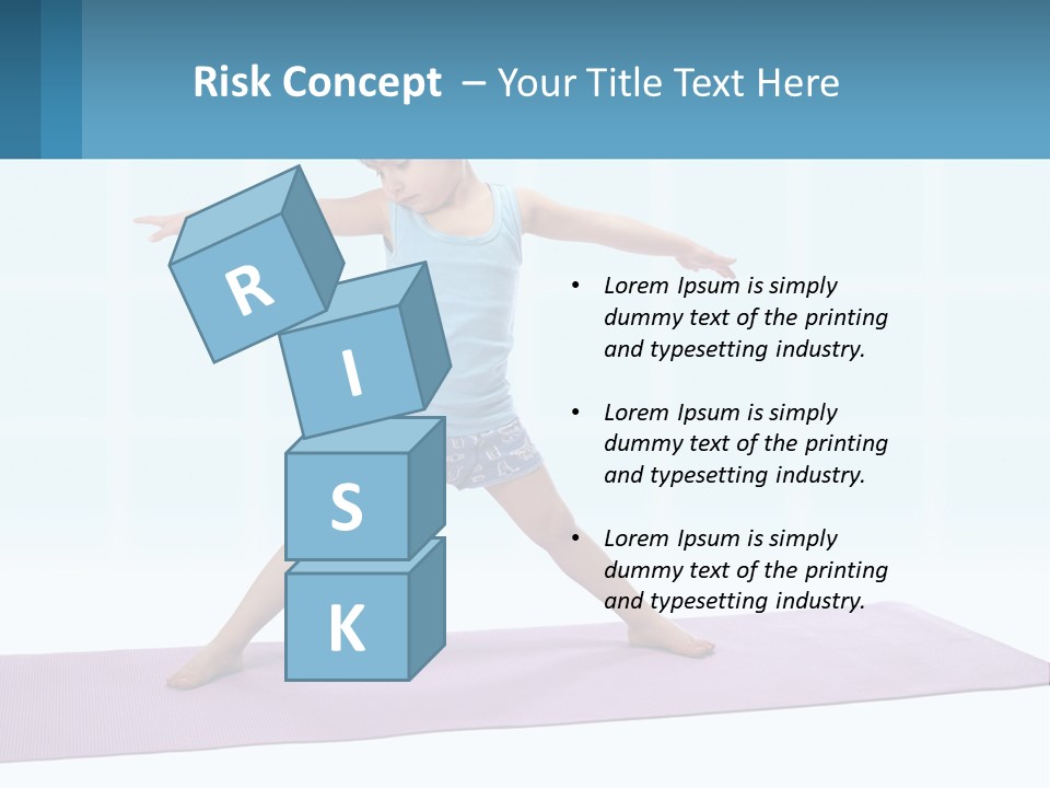 A Little Girl Doing A Yoga Pose On A Mat PowerPoint Template