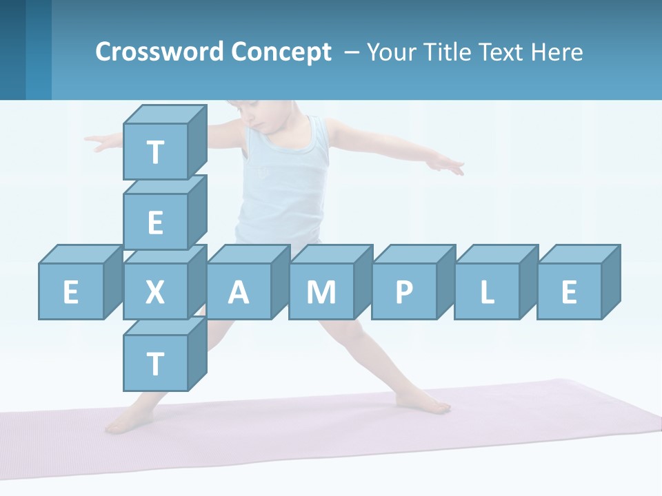 A Little Girl Doing A Yoga Pose On A Mat PowerPoint Template