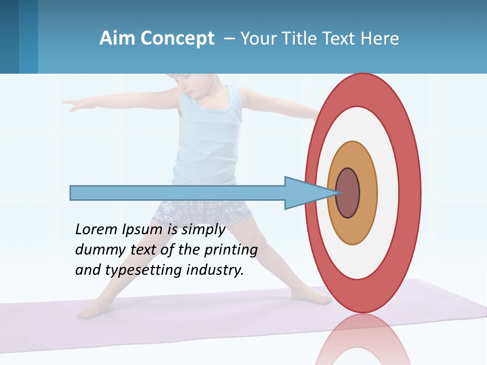 A Little Girl Doing A Yoga Pose On A Mat PowerPoint Template