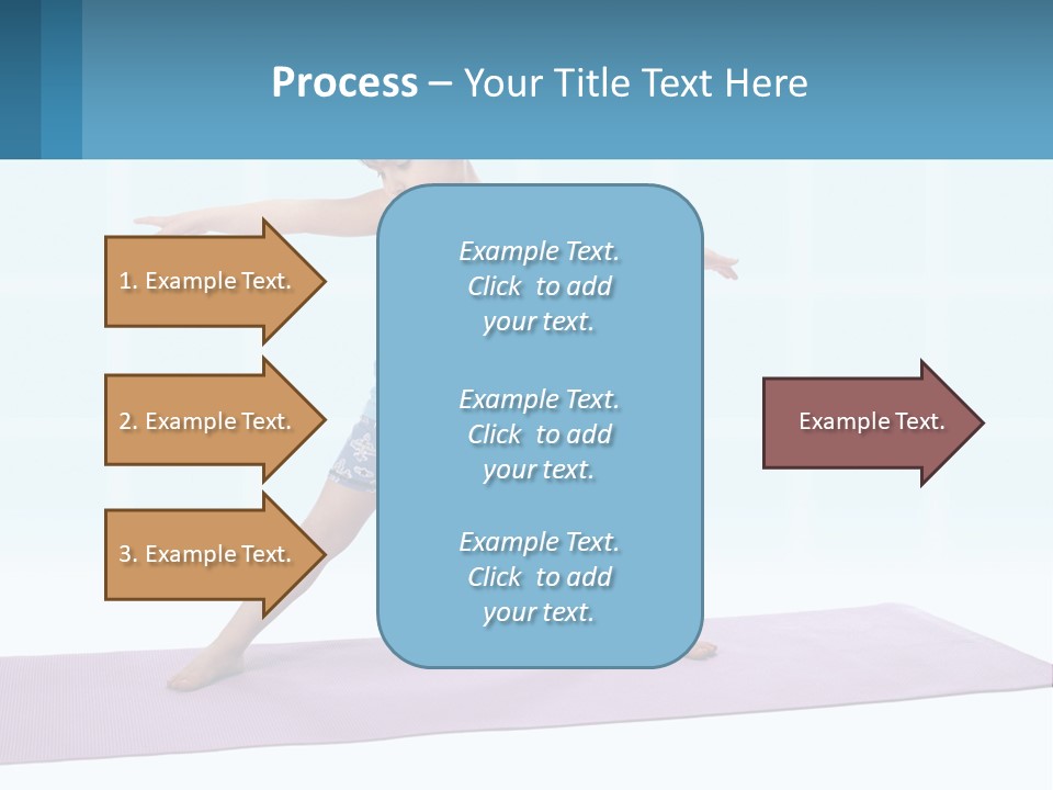 A Little Girl Doing A Yoga Pose On A Mat PowerPoint Template