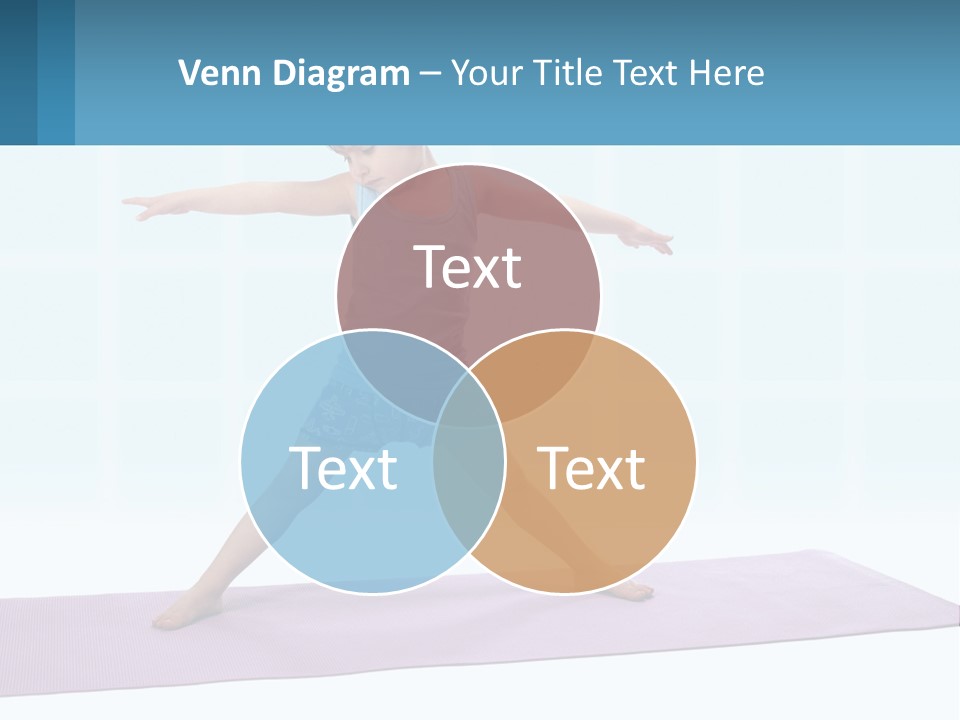 A Little Girl Doing A Yoga Pose On A Mat PowerPoint Template