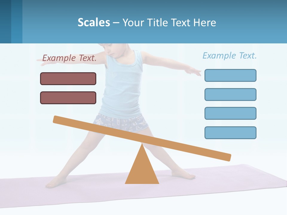 A Little Girl Doing A Yoga Pose On A Mat PowerPoint Template