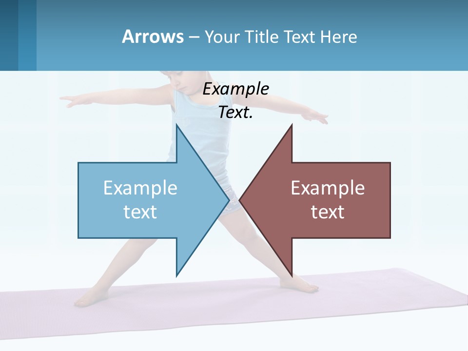 A Little Girl Doing A Yoga Pose On A Mat PowerPoint Template