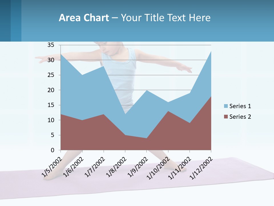 A Little Girl Doing A Yoga Pose On A Mat PowerPoint Template