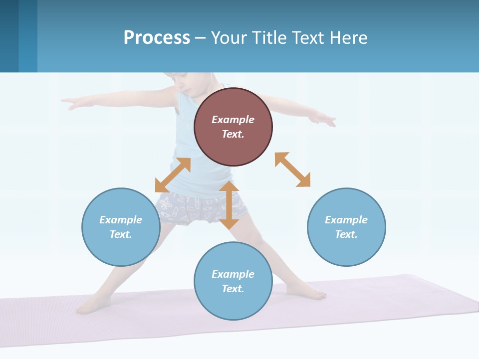 A Little Girl Doing A Yoga Pose On A Mat PowerPoint Template