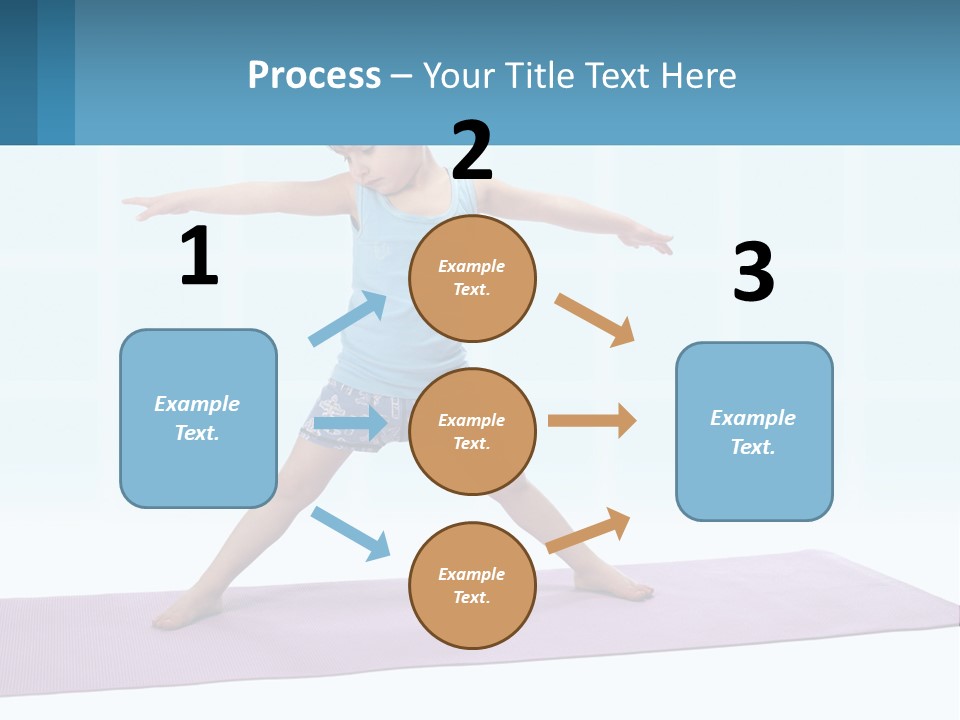 A Little Girl Doing A Yoga Pose On A Mat PowerPoint Template