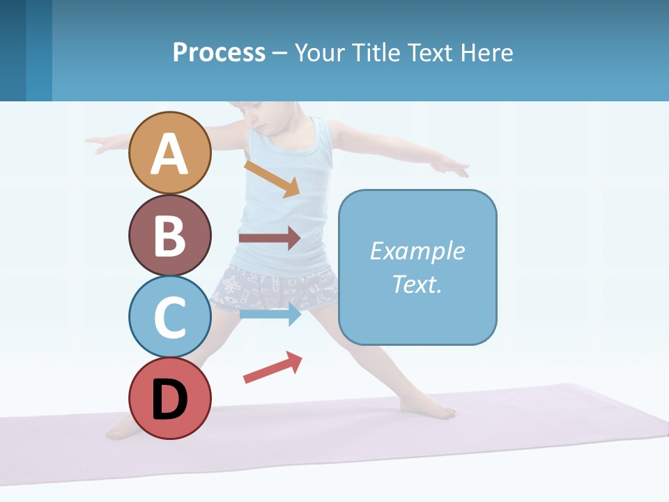 A Little Girl Doing A Yoga Pose On A Mat PowerPoint Template
