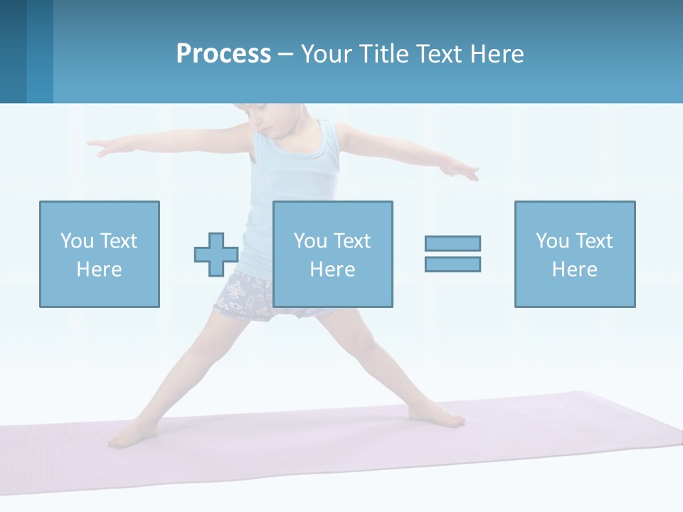 A Little Girl Doing A Yoga Pose On A Mat PowerPoint Template