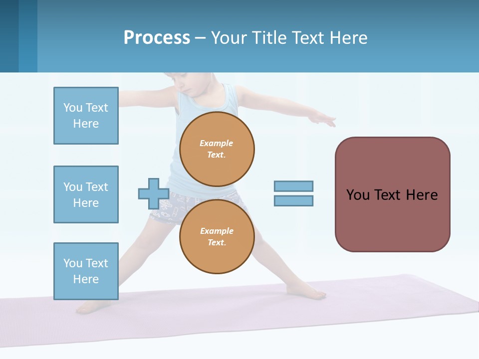 A Little Girl Doing A Yoga Pose On A Mat PowerPoint Template