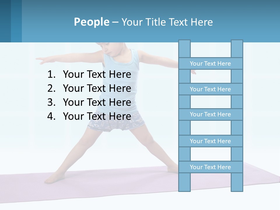 A Little Girl Doing A Yoga Pose On A Mat PowerPoint Template