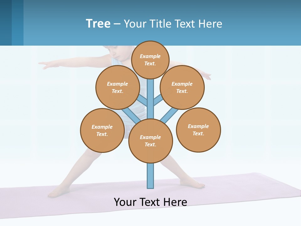 A Little Girl Doing A Yoga Pose On A Mat PowerPoint Template