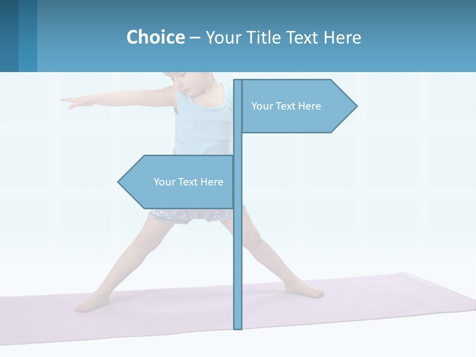 A Little Girl Doing A Yoga Pose On A Mat PowerPoint Template