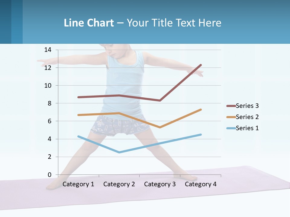 A Little Girl Doing A Yoga Pose On A Mat PowerPoint Template