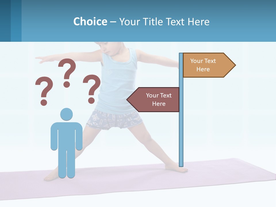A Little Girl Doing A Yoga Pose On A Mat PowerPoint Template