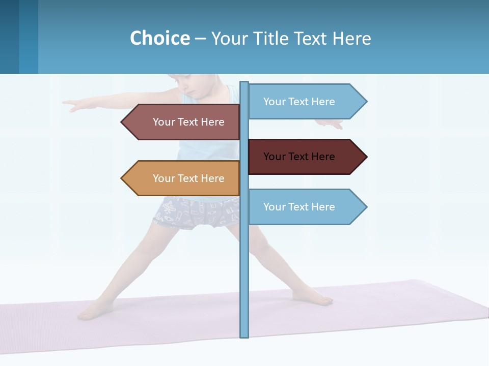 A Little Girl Doing A Yoga Pose On A Mat PowerPoint Template