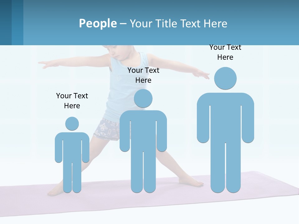 A Little Girl Doing A Yoga Pose On A Mat PowerPoint Template