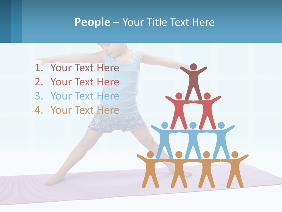 A Little Girl Doing A Yoga Pose On A Mat PowerPoint Template