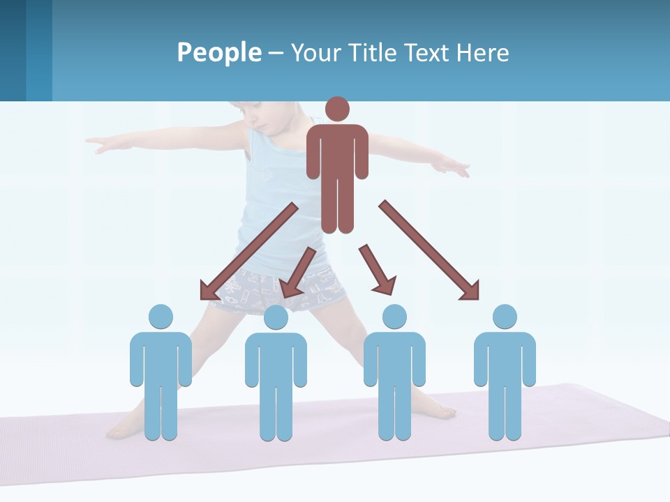 A Little Girl Doing A Yoga Pose On A Mat PowerPoint Template