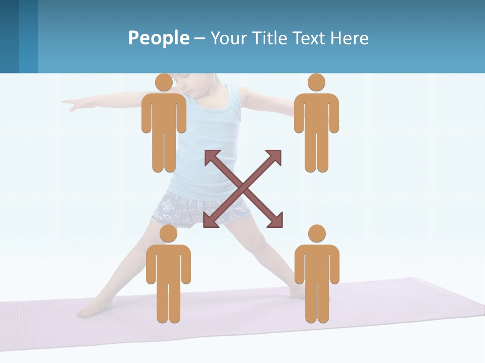 A Little Girl Doing A Yoga Pose On A Mat PowerPoint Template