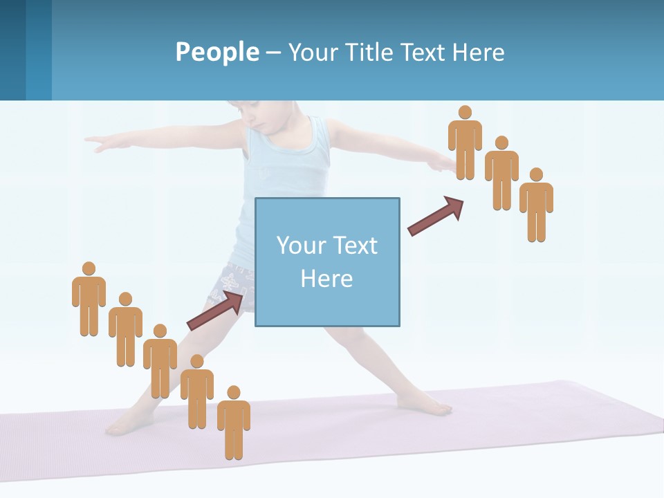 A Little Girl Doing A Yoga Pose On A Mat PowerPoint Template