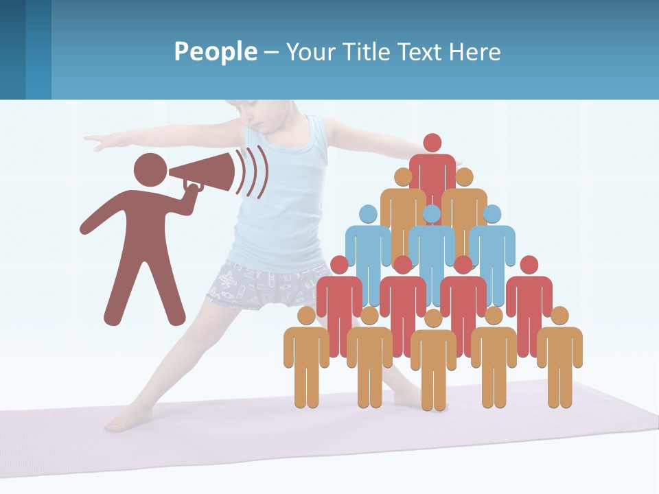 A Little Girl Doing A Yoga Pose On A Mat PowerPoint Template