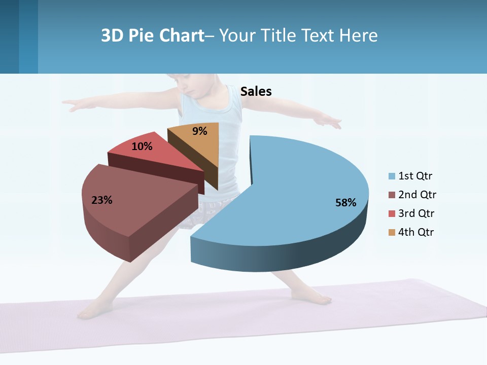 A Little Girl Doing A Yoga Pose On A Mat PowerPoint Template