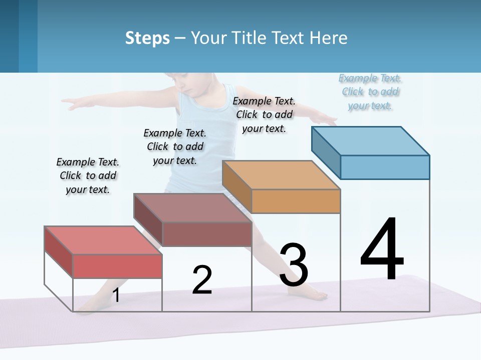 A Little Girl Doing A Yoga Pose On A Mat PowerPoint Template