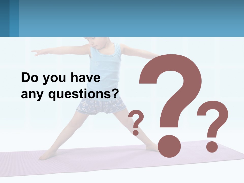 A Little Girl Doing A Yoga Pose On A Mat PowerPoint Template