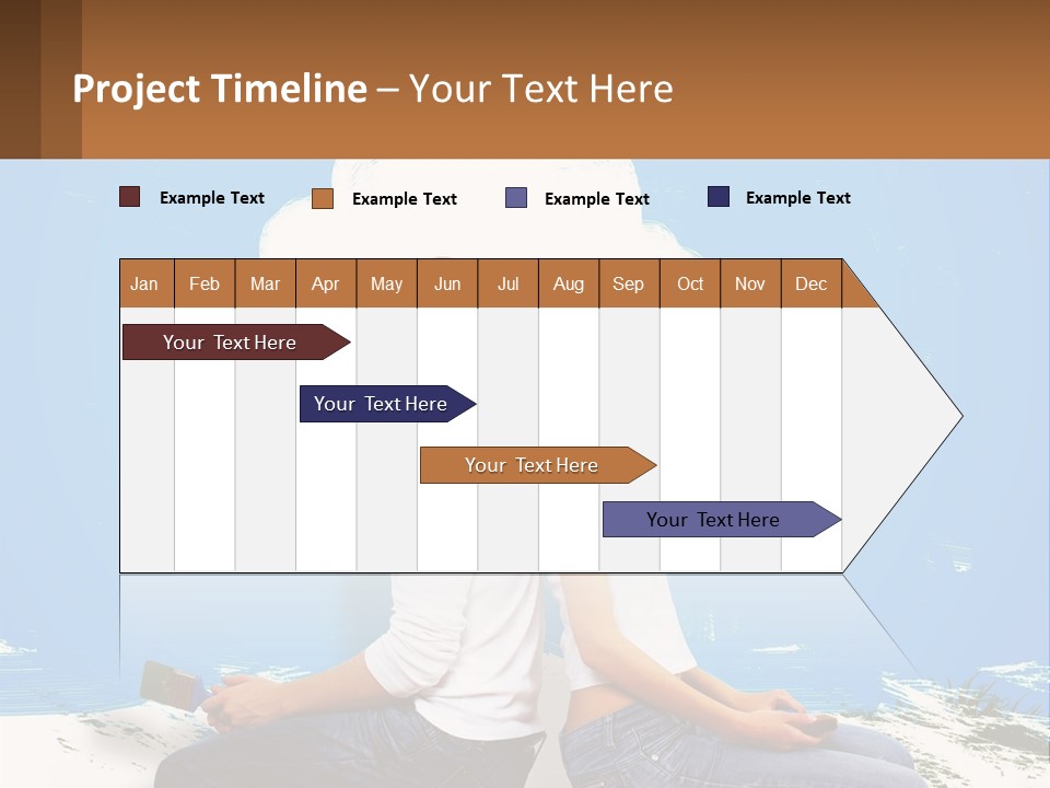 Two Women Sitting On The Ground With A Cloud Above Them PowerPoint Template