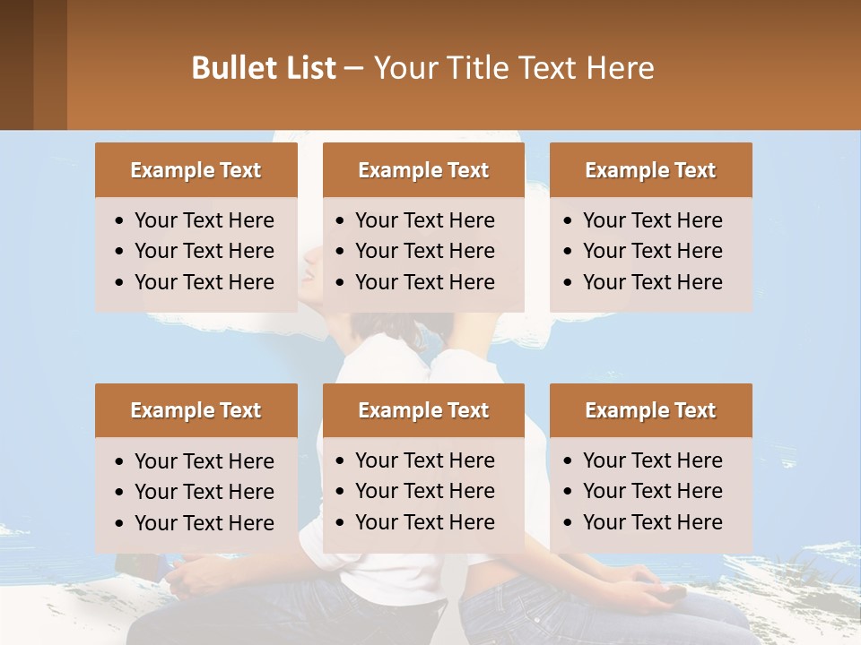 Two Women Sitting On The Ground With A Cloud Above Them PowerPoint Template