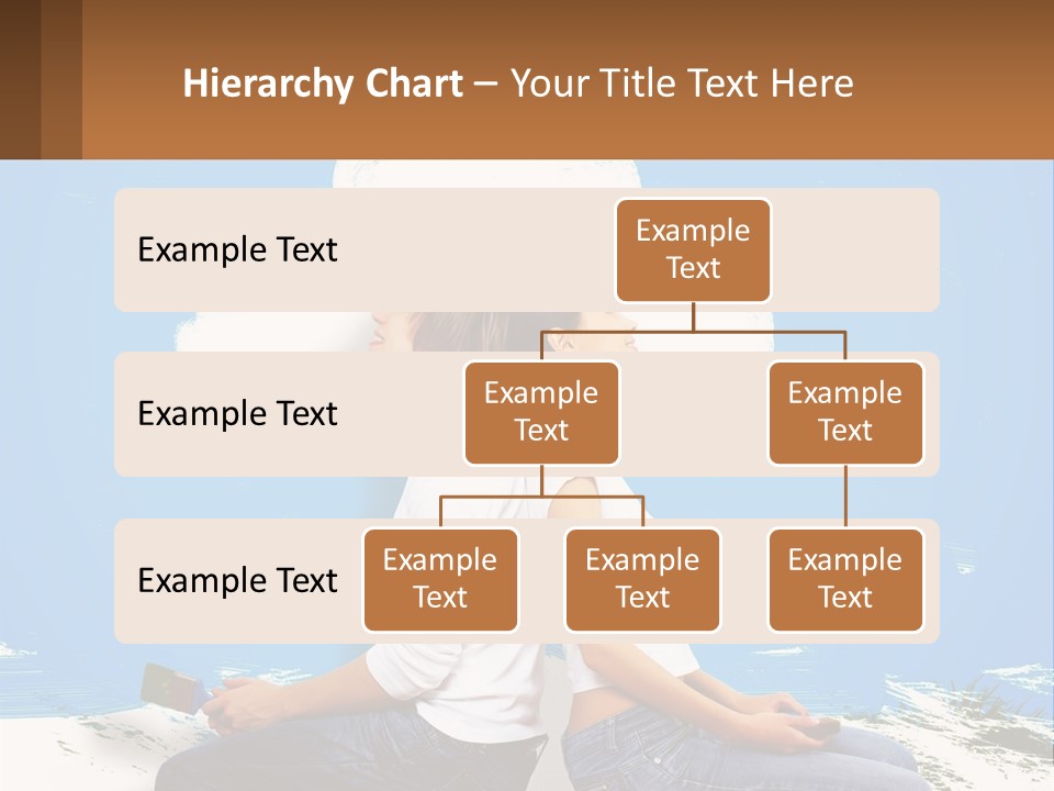 Two Women Sitting On The Ground With A Cloud Above Them PowerPoint Template