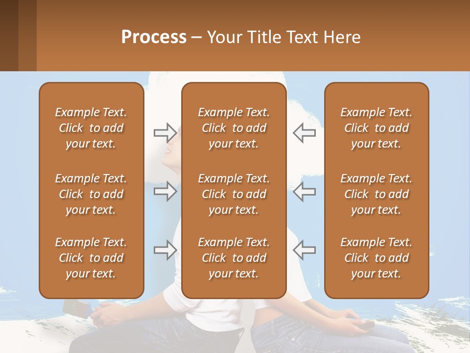 Two Women Sitting On The Ground With A Cloud Above Them PowerPoint Template