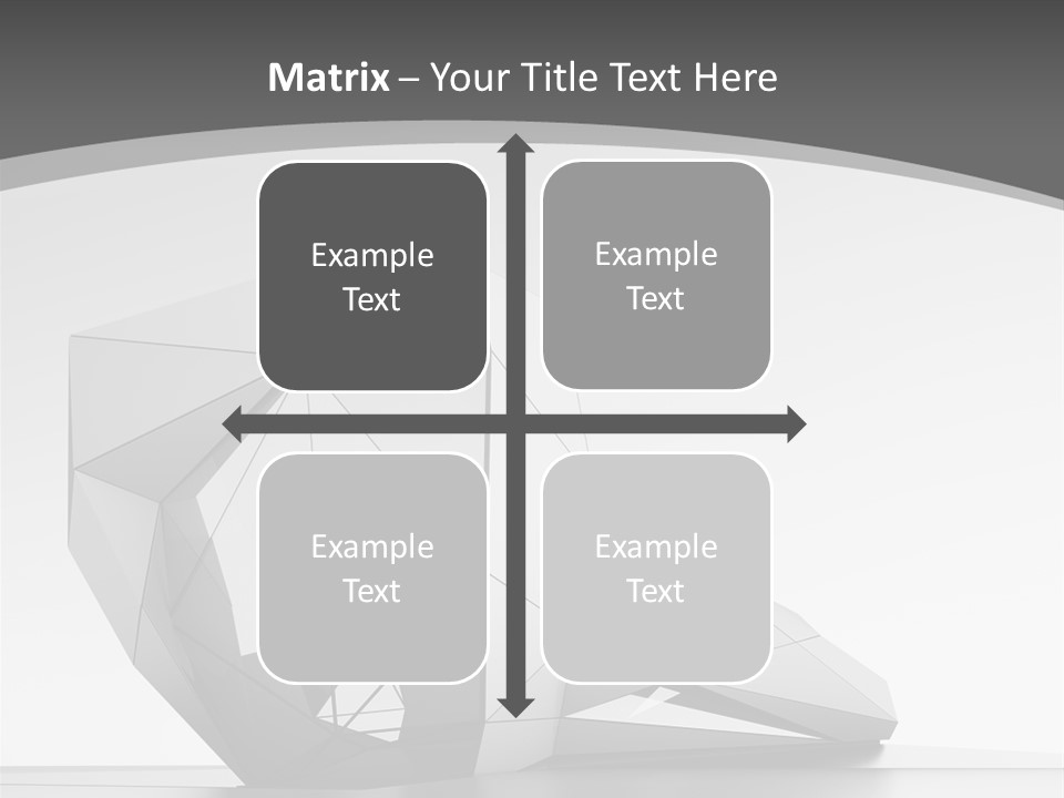 A Black And White Photo Of A Cube Shaped Object PowerPoint Template