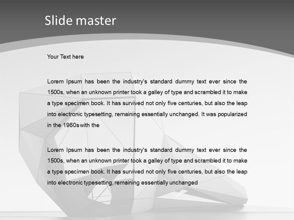 A Black And White Photo Of A Cube Shaped Object PowerPoint Template