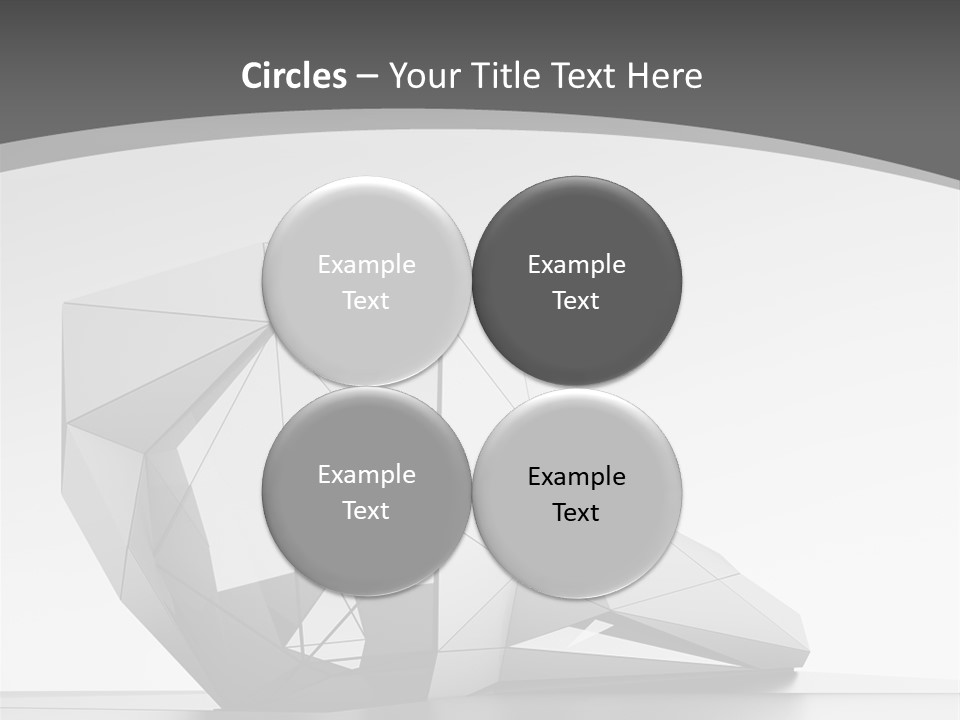 A Black And White Photo Of A Cube Shaped Object PowerPoint Template