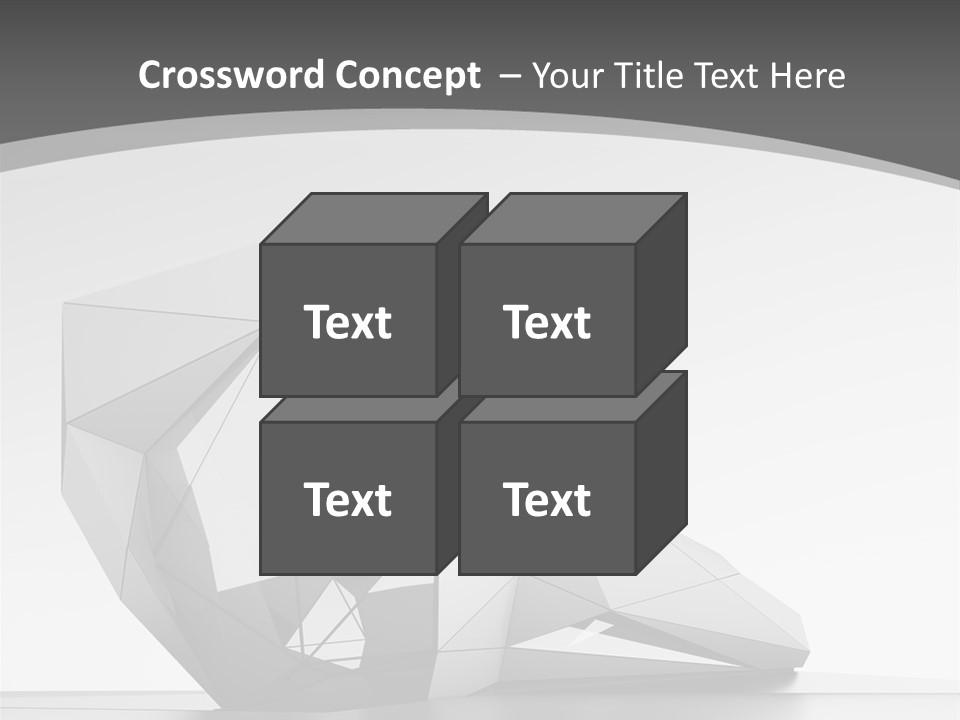 A Black And White Photo Of A Cube Shaped Object PowerPoint Template