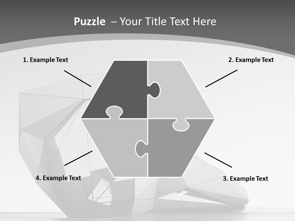 A Black And White Photo Of A Cube Shaped Object PowerPoint Template