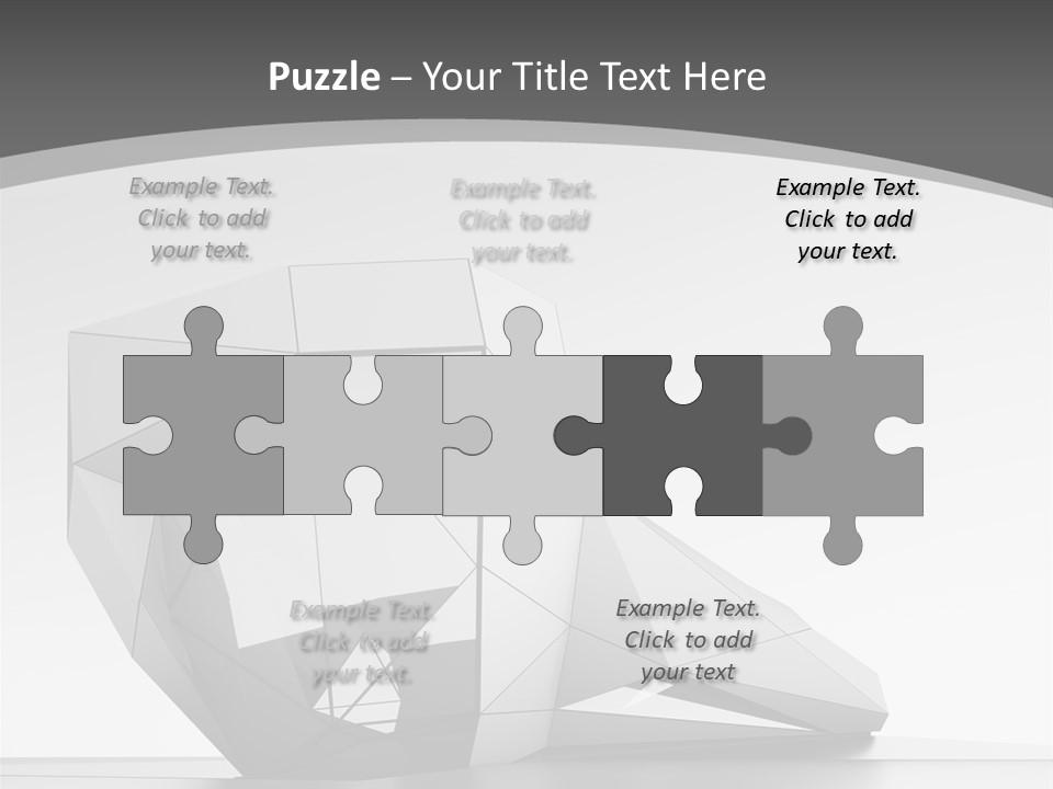 A Black And White Photo Of A Cube Shaped Object PowerPoint Template