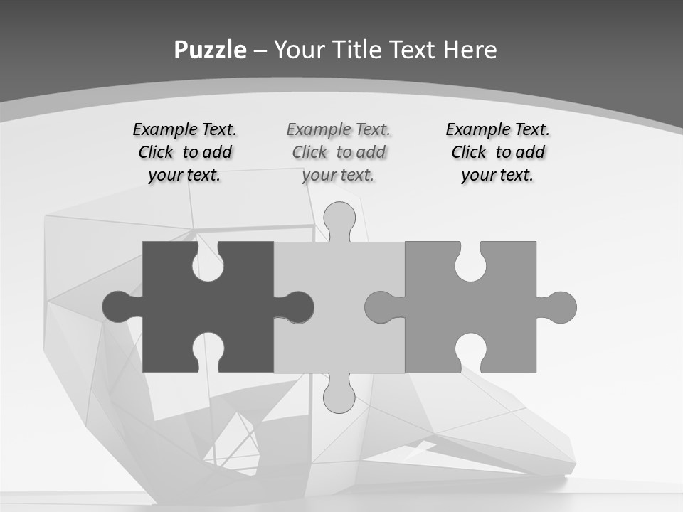 A Black And White Photo Of A Cube Shaped Object PowerPoint Template