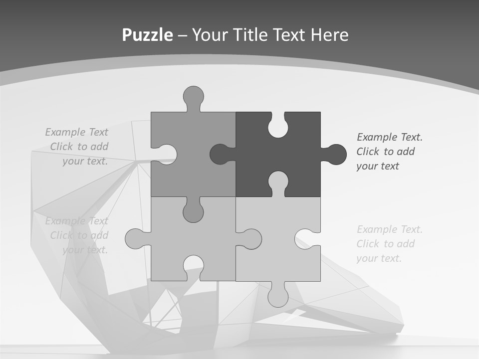 A Black And White Photo Of A Cube Shaped Object PowerPoint Template