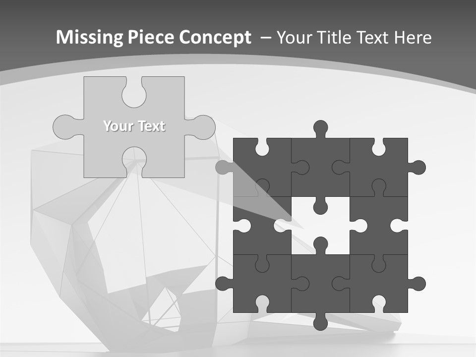 A Black And White Photo Of A Cube Shaped Object PowerPoint Template