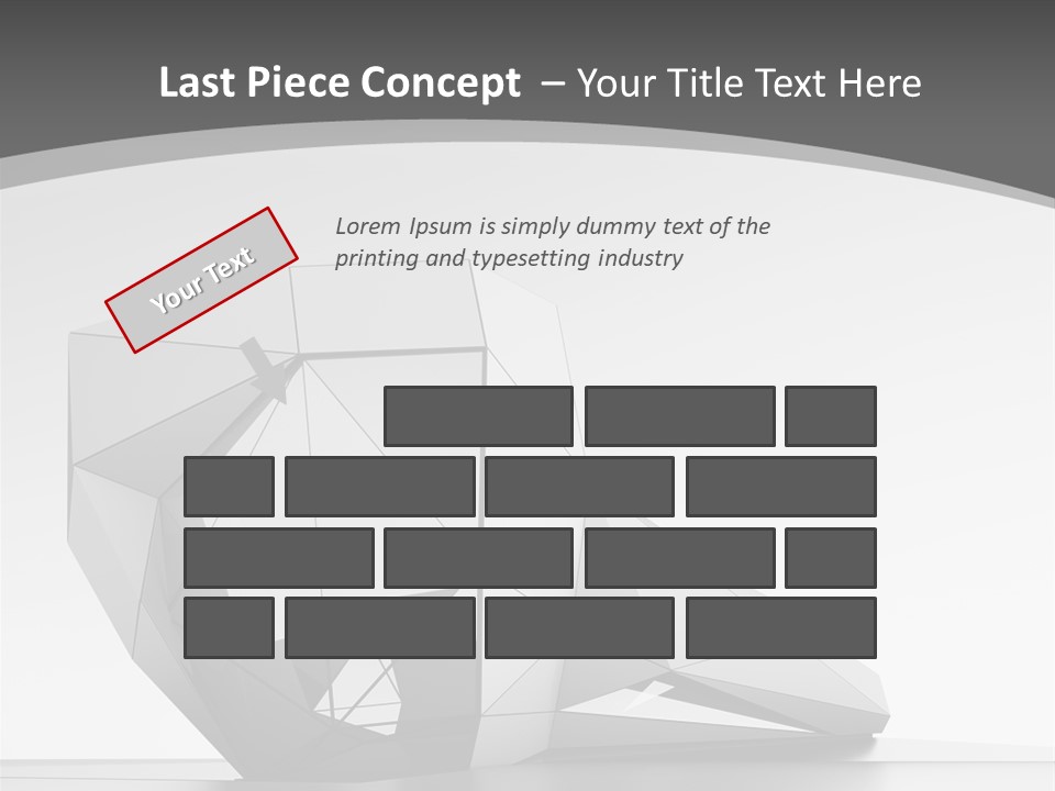 A Black And White Photo Of A Cube Shaped Object PowerPoint Template