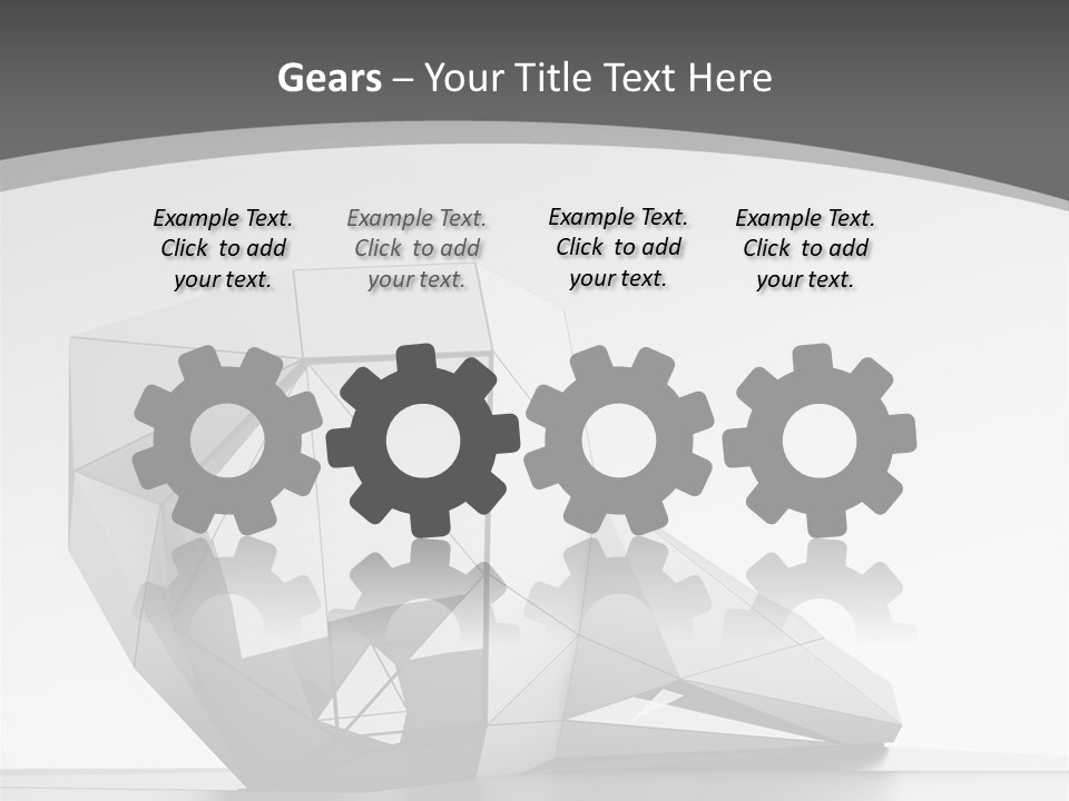 A Black And White Photo Of A Cube Shaped Object PowerPoint Template