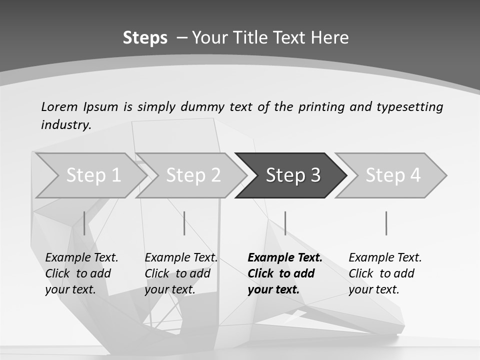 A Black And White Photo Of A Cube Shaped Object PowerPoint Template