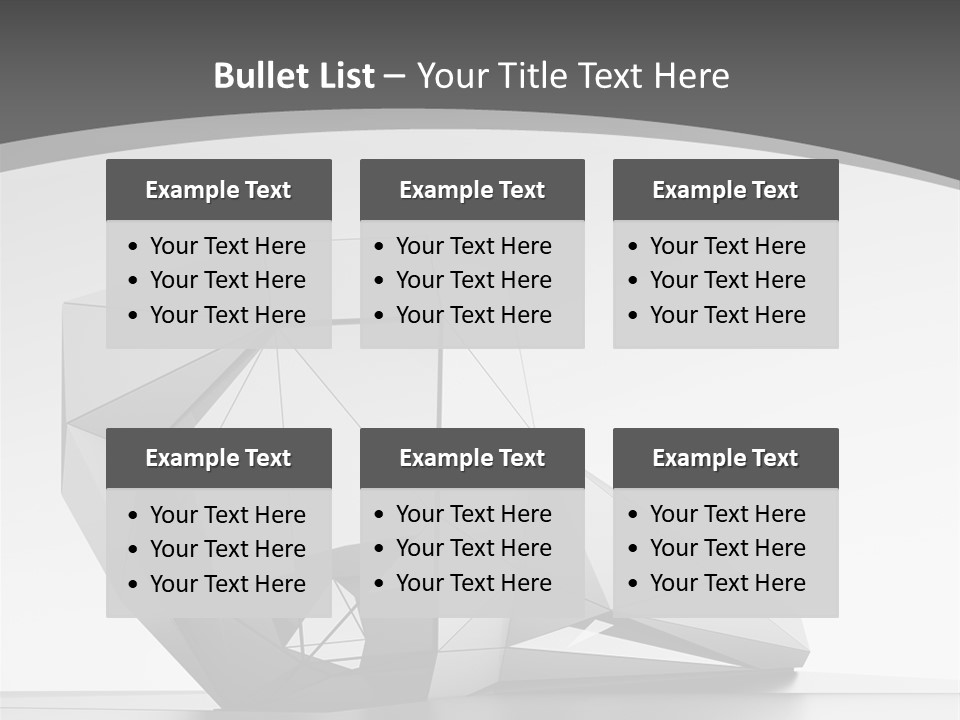 A Black And White Photo Of A Cube Shaped Object PowerPoint Template