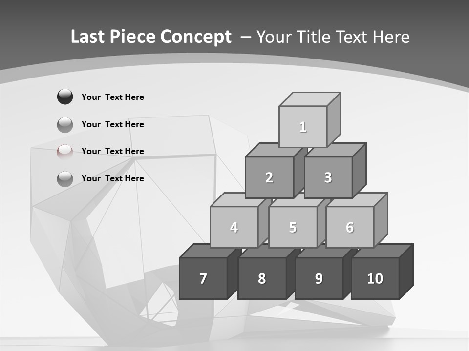 A Black And White Photo Of A Cube Shaped Object PowerPoint Template