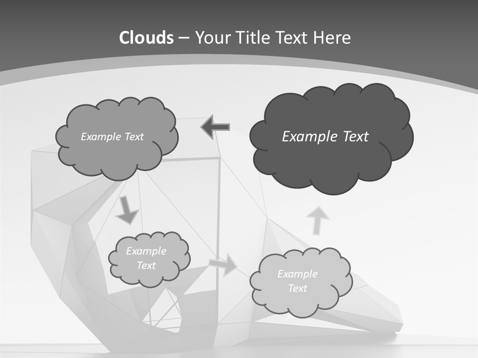 A Black And White Photo Of A Cube Shaped Object PowerPoint Template